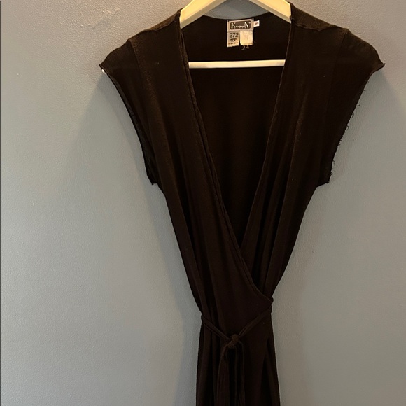 Kristensen Du Nord Black Wrap Dress - Picture 1 of 5